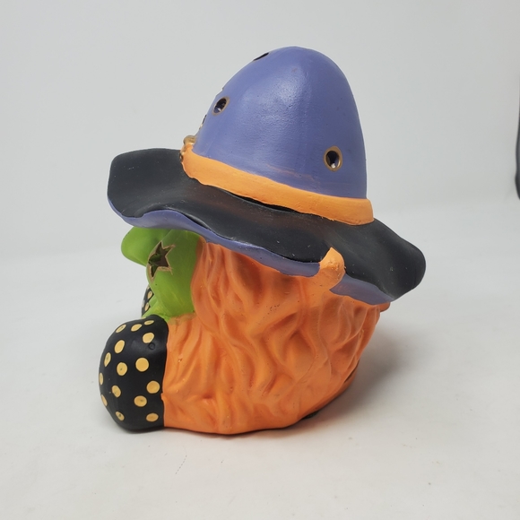 Vintage y2k Tea Light Witch Candle Holder Halloween 90s Ceramic - Picture 7 of 9